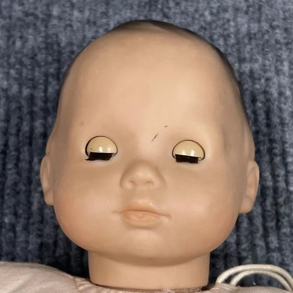 American Girl Bitty Baby Doll 16” Soft Body Vinyl Limbs Brown Eyes Hair VTG READ